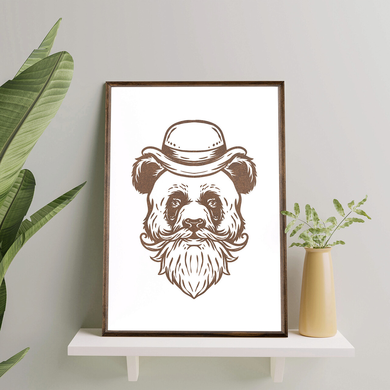 Tablou decorativ TD093 Lemn Desenat manual Natural