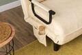 Canapea extensibilă cu 1 loc, Futon, 859FTN2345, Metal , Crem