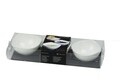 Set 3 boluri Salsa, Ambition, 8.3 x 8.3 cm, 100 ml, portelan, alb