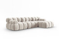 Coltar modular dreapta 4 locuri, Bellis-51, Micadoni Home, 282x155x70 cm, catifea, bej inchis