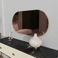 Oglinda decorativa, Siam, Riors, 45x85x2.2 cm, MDF , Bronz / Aur
