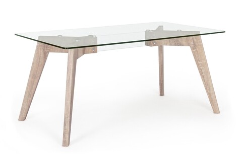 Masa aryan kenya, bizzotto, 160 x 90 x 76 cm, mdf/sticla temperata