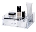 Organizator pentru cosmetice Compactor, 11 compartimente, transparent