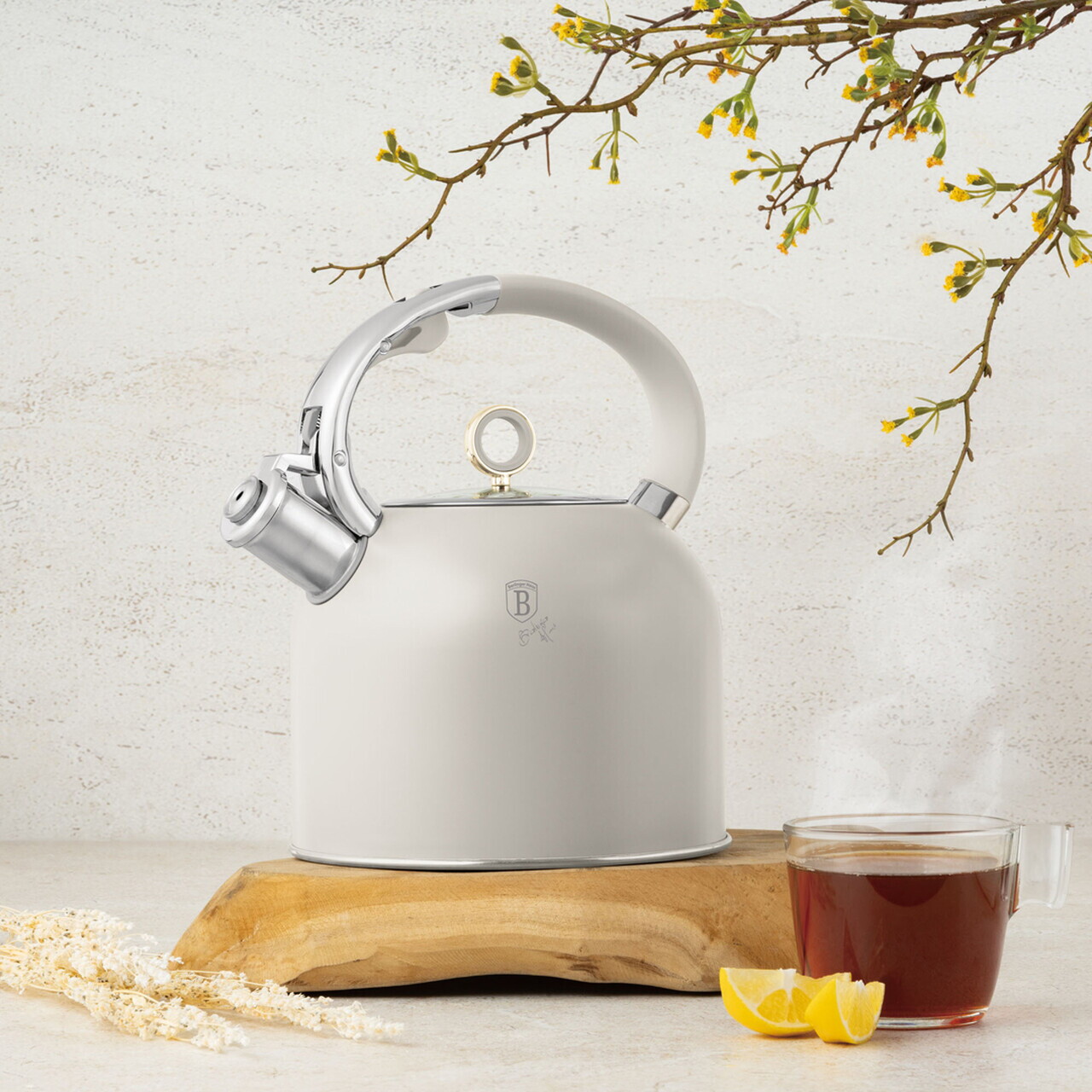 Ceainic Berlinger Haus Sahara 3 L inox 18/10 crem mat/argintiu