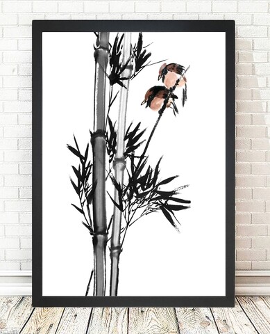 Tablou decorativ desiree bamboo, tablo center, 24x29 cm, mdf, multicolor