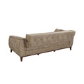 Set canapea extensibilă, Unique Design, 867UNQ1522, Lemn de carpen, Crem