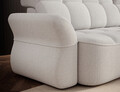 Coltar extensibil dreapta 3 locuri ELTAP, Beneth, 301x185x115 cm, lemn/poliester, alb