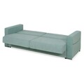 Canapea extensibila cu 3 locuri si lada, Madi, L.224 l.94 H.90, stofa, menta