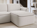 Coltar dreapta 4 locuri ELTAP, Ume, 287x190x88 cm, lemn/poliester, alb/bej