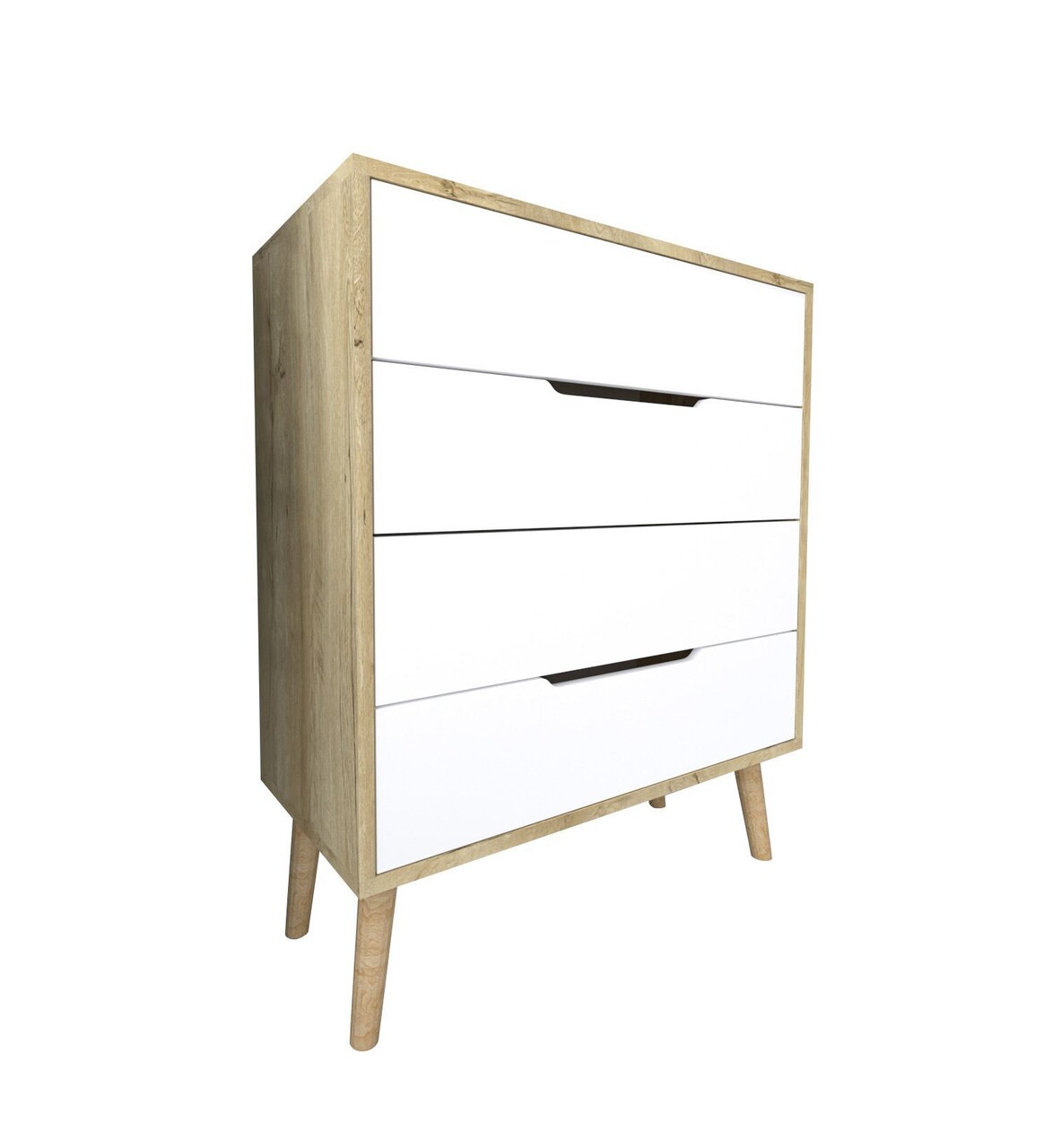Dulap, Hanah Home, Flora, 78x95x45 cm, PAL, Stejar Safir / Alb - view 5
