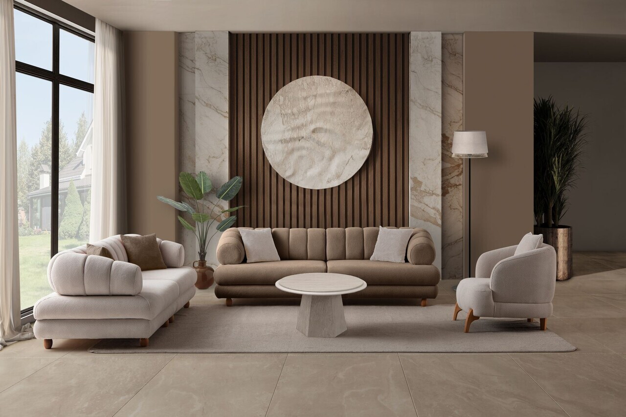 Canapea 3 locuri, Atelier del Sofa, 752EST1159, Lemn de carpen/PAL melaminat, Latte - view 9