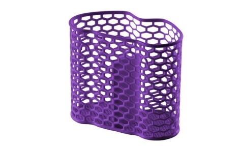 Uscator tacamuri cu 2 compartimente Nora, Domotti, 15x8.5x13 cm, violet