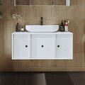 Dulap de baie cu chiuvetă, Hanah Home, 2561, MDF, Alb