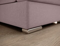 Coltar extensibil stanga 3 locuri ELTAP, LT-101GO, Siber, 270x186x93 cm, lemn/poliester, roz deschis