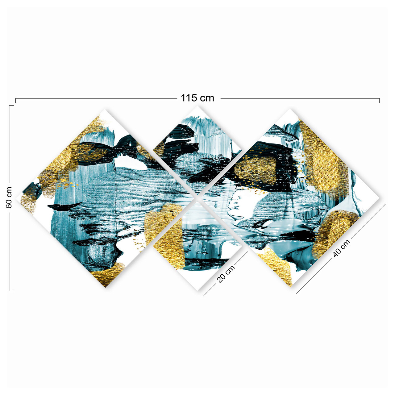 Set 4 tablouri decorative, 4MDF1082869937, MDF, Imprimat UV, Multicolor