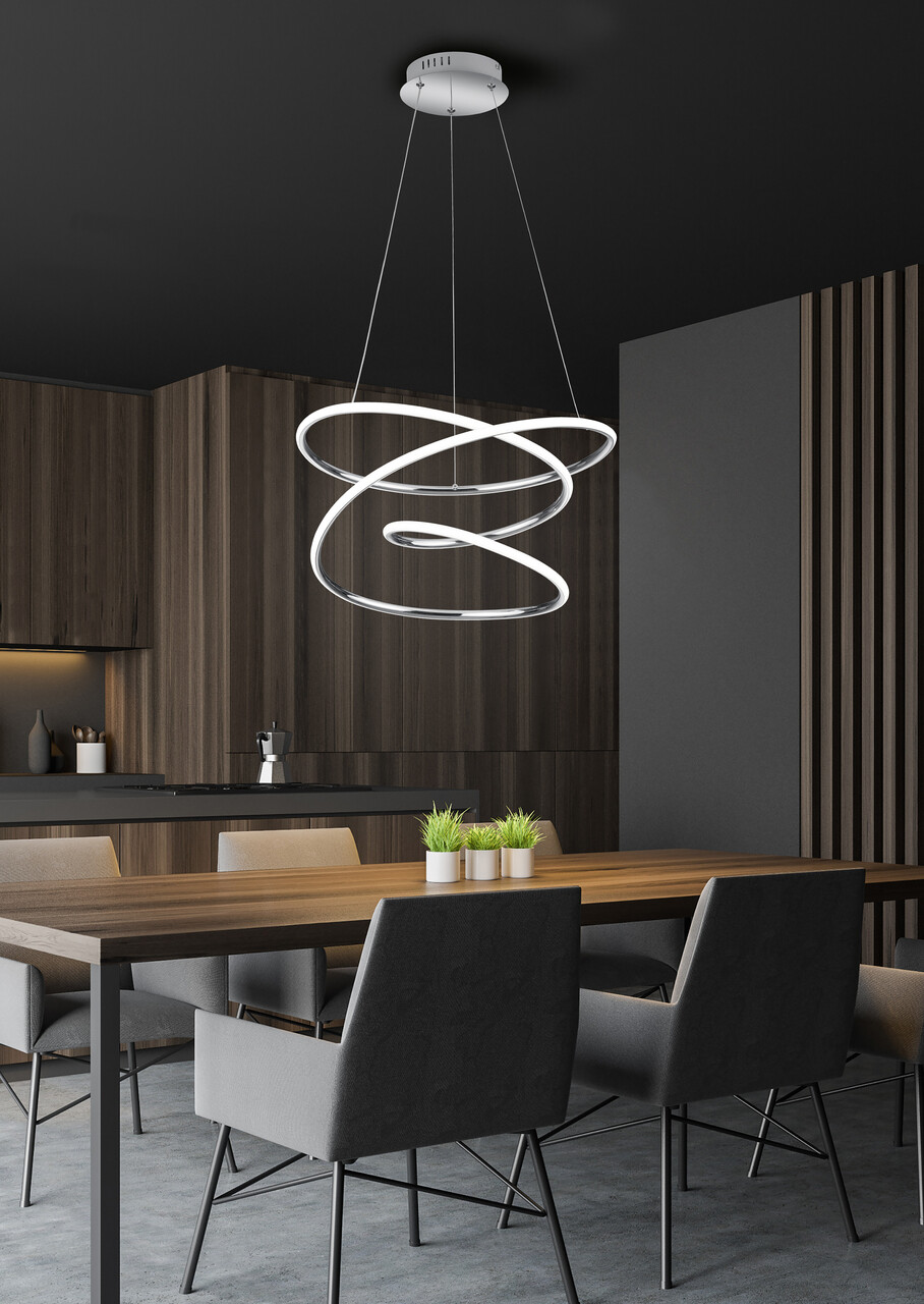 Lustra Bologna, RL, 50x150 cm, 36W, 1x SMD LED, metal, argintiu - 1 | YEO