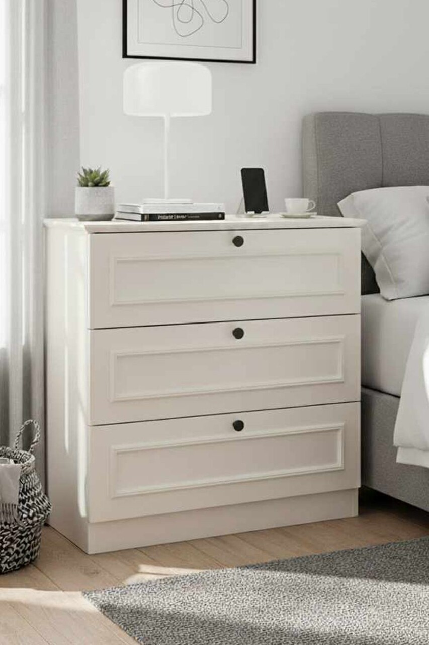 Dulap, Hanah Home, Mira, 78x78x43 cm, Alb - imagine 2