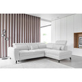 Coltar extensibil dreapta 4 locuri ELTAP, RT-01SAV, Noble, 255x201x100 cm, lemn/poliester, alb
