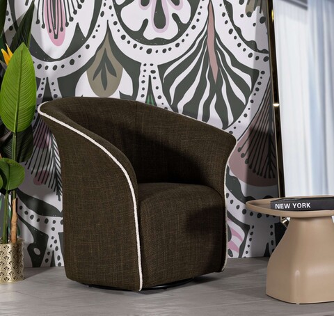 Fotoliu rotativ Siena Green Swivel, Mauro Ferretti, 83.5x66x80 cm, fier/poliester, verde