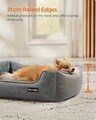 Pat pentru caini M, Feandrea, husa detasabila, max 13 kg, 70x55x21 cm, metal/tesatura Oxford, gri