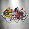 Set 4 tablouri decorative, 4MDF1834682839, MDF, Imprimat UV, Multicolor