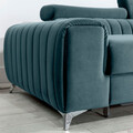 Coltar extensibil dreapta 3 locuri ELTAP, RT-100VE, Grayson, 278x205x92 cm, lemn/poliester, albastru