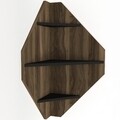 Raft de perete Bosco, Talon, 40 x 40 x 90 cm, walnut/negru
