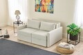 Canapea extensibilă cu 2 locuri, Balcab Home, 825BLC5413, Cadru: 100% LEMN DE BRAD, Crem
