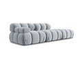 Canapea modulara 4 locuri cotiera dreapta, Bellis-51, Micadoni Home, 282x94x70 cm, catifea, albastru deschis