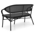 Bancheta pentru exterior, Café, 130 x 57 x 83 cm, negru