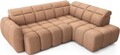 Coltar extensibil dreapta 4 locuri ELTAP, RT-24XIL, Falconn, 258x208x107 cm, lemn/poliester, portocaliu