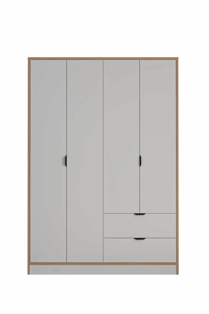 Dulap pentru haine, Hanah Home, Arden 4, 145x182x44 cm, Alb - view 8