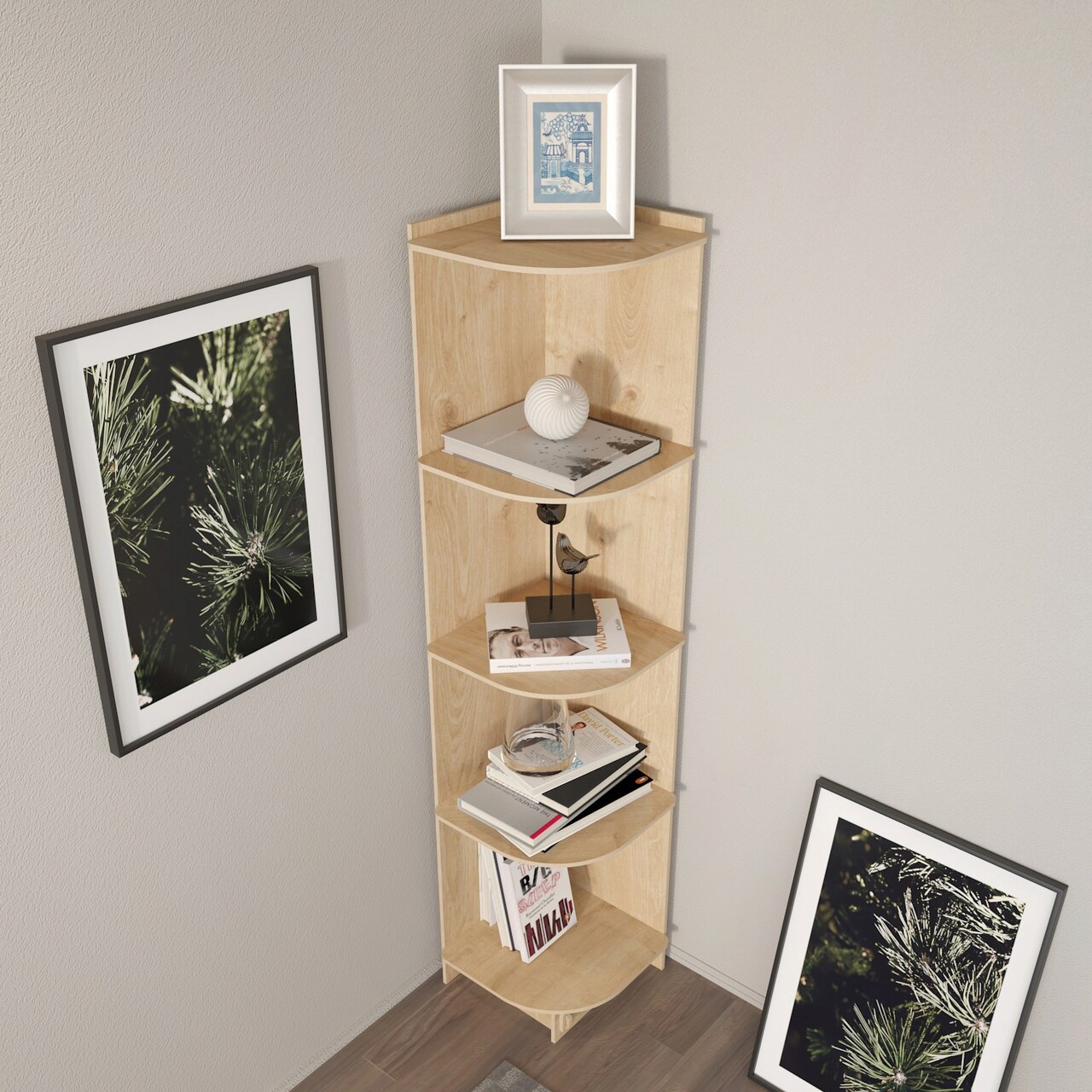 Corp biblioteca, Zena Home, Liva, 28x138x30 cm, PAL, Stejar - 1 | YEO