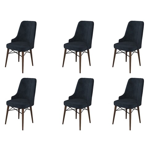 Set de scaune, Charlotte, Pare, Metal, Antracit/Maro