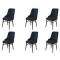 Set de scaune, Charlotte, Pare, Metal, Antracit/Maro