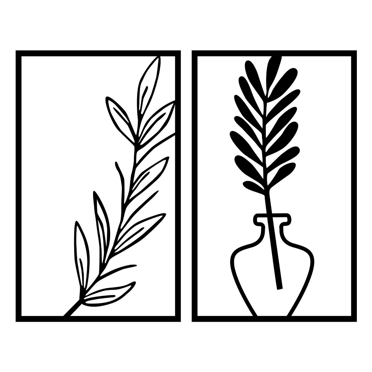 Decoratiune de perete, Bohem, Nr. 1: 38,5 x 63,5 cm (1 bucată) , Negru — imaginea 4