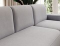 Coltar extensibil dreapta 4 locuri ELTAP, Aurumm, 285x180x92 cm, lemn/poliester, gri inchis