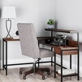 Birou cu retur, Camiburg, L.140 l.140 H.65/76/93, mdf/pal, wenge