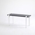 Banca, Logg, Khalkeus , 90x45x30 cm, Antracit/Alb