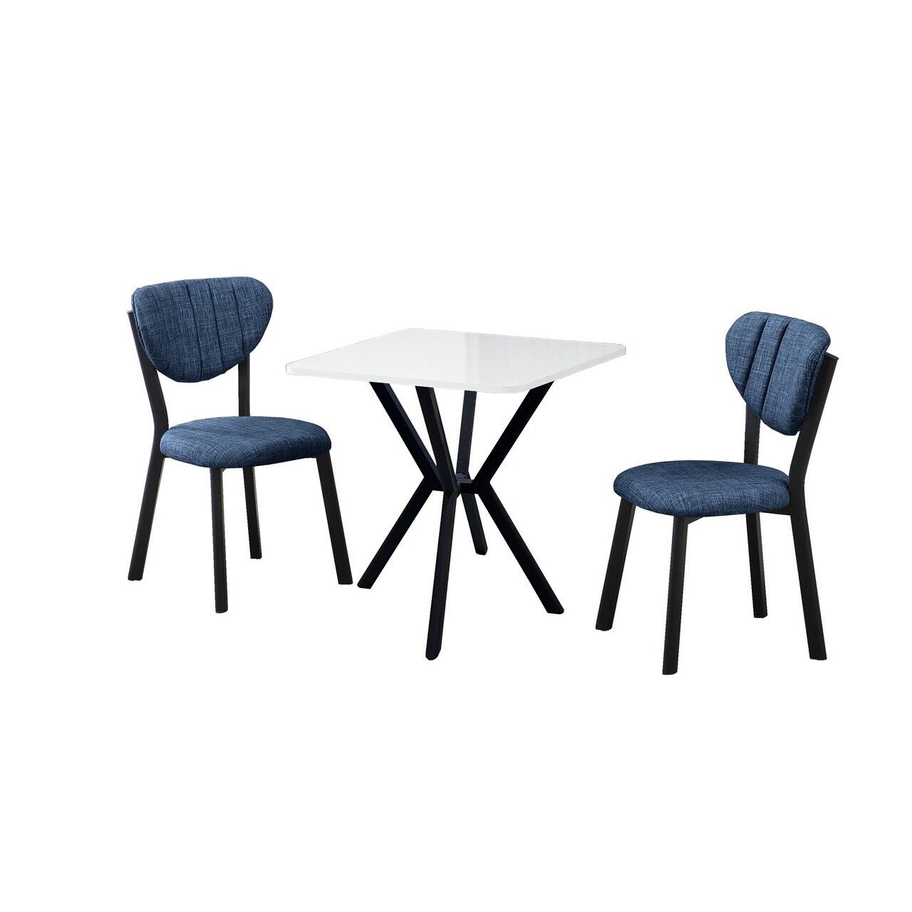 Set masa extensibila si scaune, 3 piese, Hanah Home, Elma, Bleumarin/Alb - view 2