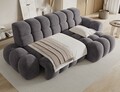Coltar extensibil stanga 3 locuri ELTAP, Ceedro, 283x165x98 cm, lemn/poliester, gri