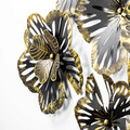Decoratiune de perete, Shouguang, Metal, 104 x 70 x 10 cm, Negru