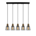 Lustra, Fulgor, 942FLG1459, Metal, Negru/Maro antic