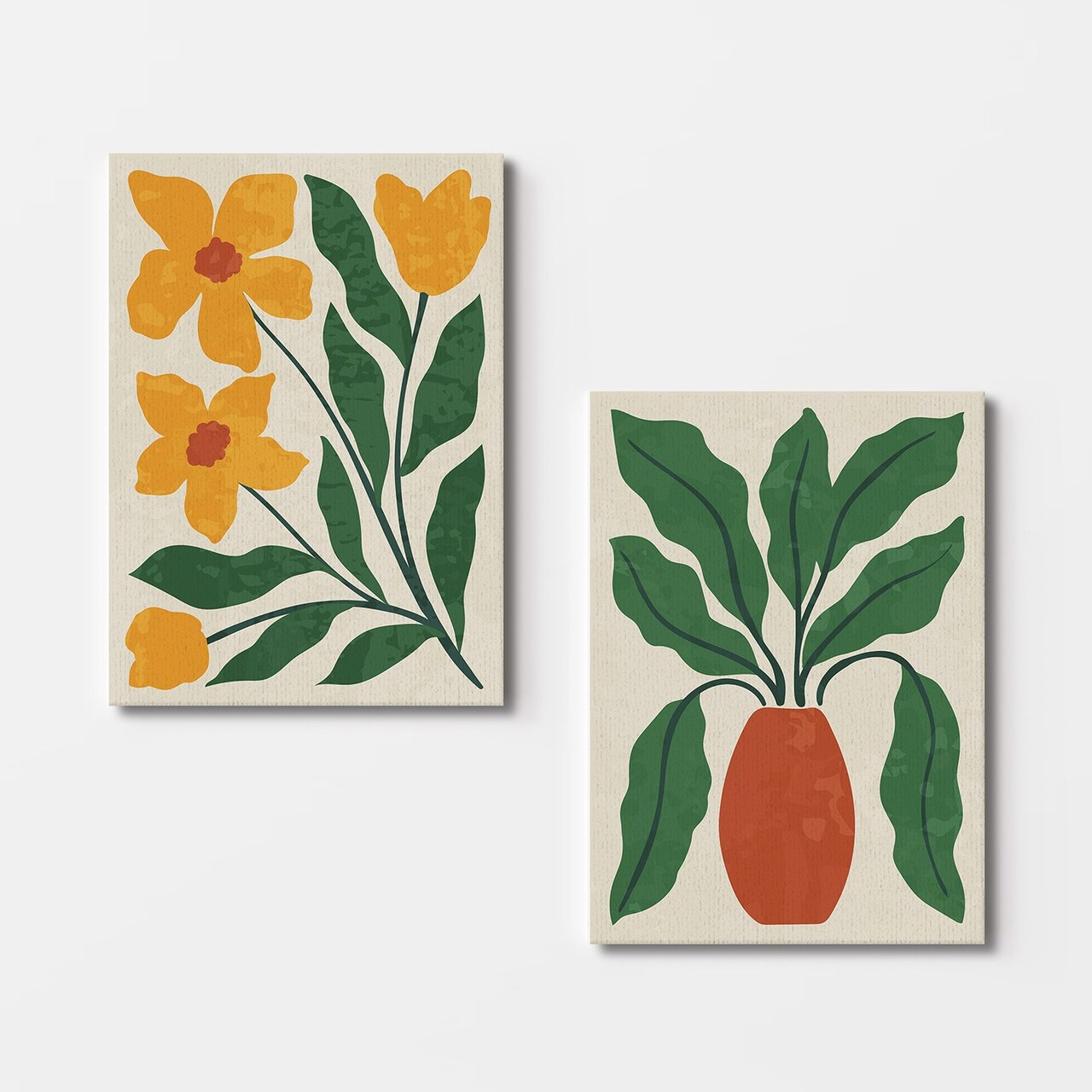 Set 2 tablouri decorative, 2KNV4387, Lemn, Multicolor - view 3