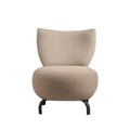 Set scaune cu aripă, Unique Design, 867UNQ1067, Lemn de carpen, Crem