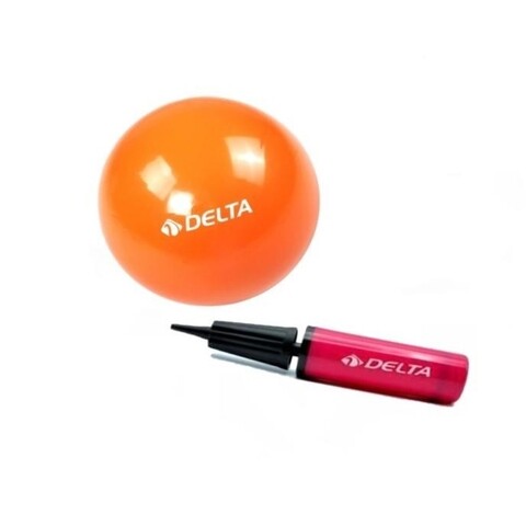 Set minge de pilates si pompa 267DLT1318, Delta, Ø20 cm, PVC, portocaliu