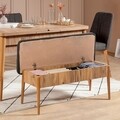 Set masa cu 2 scaune si 2 banchete, Vella, Vina, pal melaminat, maro/antracit
