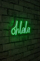 Decoratiune luminoasa LED, Oh La La, Benzi flexibile de neon, DC 12 V, Verde