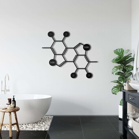 Decoratiune de perete, 5214, Metal, Dimensiune: 45 x 37 cm, Negru