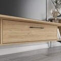 Comoda TV, Decortie, Ada, 188 x 42.6 x 40 cm, pal melaminat, stejar